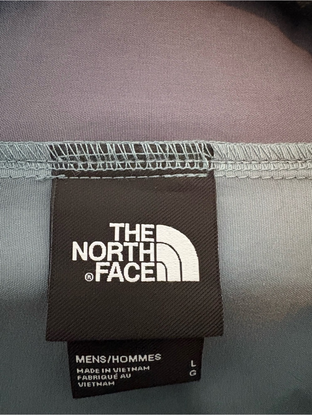 The North Face Men’s Slate Blue Pullover Windbreaker with Teal Chest Pocket - Picture 3 of 3
